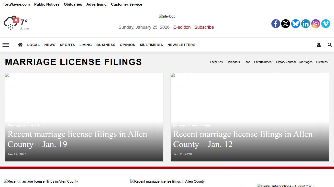 Marriage License Filings journalgazette.net